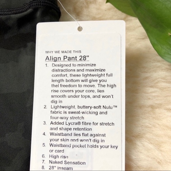 NWT💕Lululemon Align HR Pant Incognito Gator Camo - Picture 7 of 8